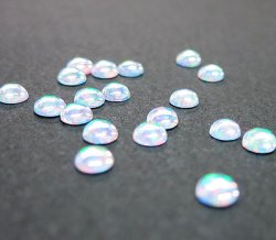 画像1: ラウンド（円形）オパール（3mm）クリスタル