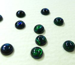 画像1: ラウンド（円形）オパール（3mm）グリーン