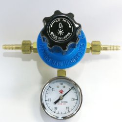 画像1: 酸素用圧力調整器インライン型（両側ホースタイプ）