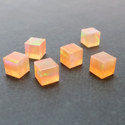 画像2: キューブ（サイコロ型）オパール（4mm）オレンジ