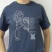 画像1: Pipe T-Shirt, Blue Dusk（パイプ　Tシャツ，ブルー）　 (1)