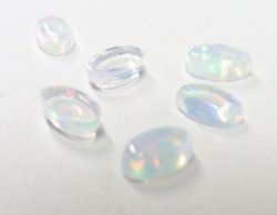 画像1: 楕円型オパール（3×5mm）クリスタル