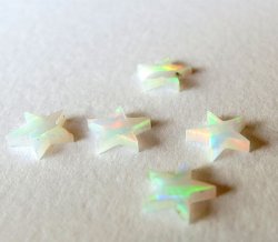 画像1: スターオパール（4mm）ホワイト