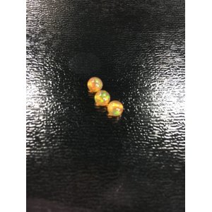 画像: 球形オパール（直径5mm）オレンジ