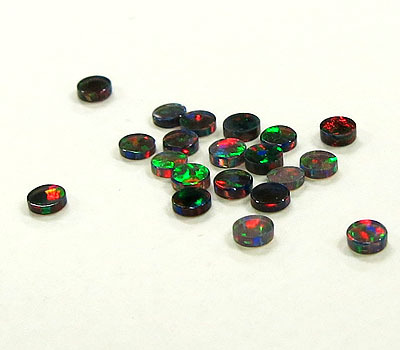 画像1: コイン型オパール（3mm）ブラック