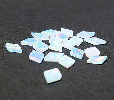 画像1: ダイヤモンド型オパール（4×6mm） ホワイト