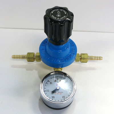 画像2: 酸素用圧力調整器インライン型（両側ホースタイプ）