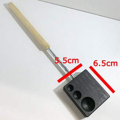 画像1: グラファイトパドル マーブルモールド穴6個付き (5.5cm×6.5cm)