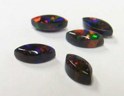 画像1: マーキス型オパール（3×6mm）ブラック